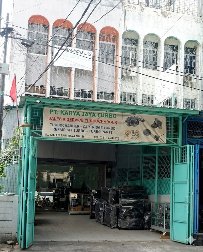 Etalase toko PT. Karya Jaya Turbo di Jl. Taman Sari Raya No. 28, Jakarta Barat