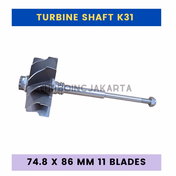 SHAFT TURBO K31 TURBINE WHEEL 74.8 X 86 MM