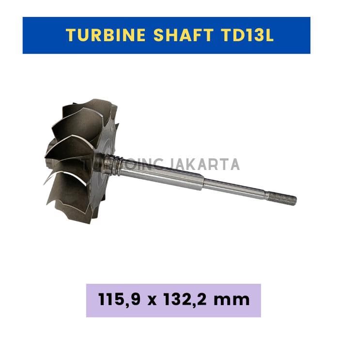 TURBINE WHEEL / SHAFT TD13 TD13L (12 BLADES)
